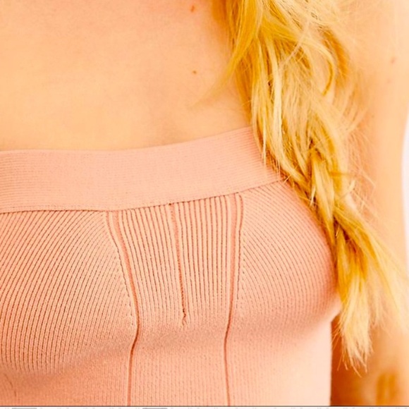 FREE PEOPLE INTIMATELY IN TIME TUBE TOP BEAUTIFUL PINK ROSE COLOR SIZE SMALL - Picture 1 of 8